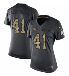 Women's Nike New York Giants #41 Dominique Rodgers-Cromartie Limited Black 2016 Salute to Service NFL Jersey