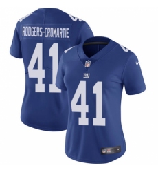 Women's Nike New York Giants #41 Dominique Rodgers-Cromartie Royal Blue Team Color Vapor Untouchable Limited Player NFL Jersey