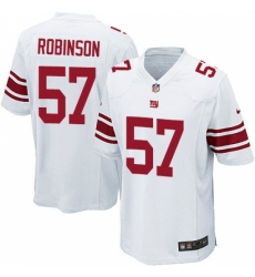 Men's Nike New York Giants #57 Keenan Robinson Game White NFL Jersey