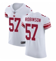 Men's Nike New York Giants #57 Keenan Robinson White Vapor Untouchable Elite Player NFL Jersey