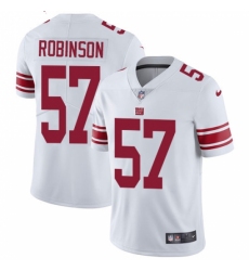Men's Nike New York Giants #57 Keenan Robinson White Vapor Untouchable Limited Player NFL Jersey