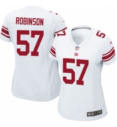 Women's Nike New York Giants #57 Keenan Robinson Game White NFL Jersey