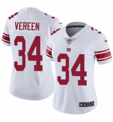 Women's Nike New York Giants #34 Shane Vereen Elite White NFL Jersey