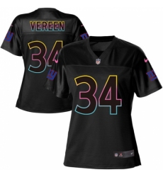 Women's Nike New York Giants #34 Shane Vereen Game Black Fashion NFL Jersey