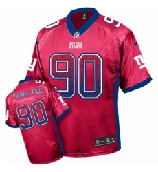 Men's Nike New York Giants #90 Jason Pierre-Paul Elite Red Drift Fashion NFL Jersey