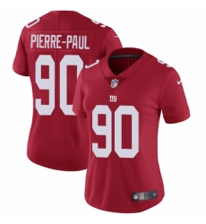 Women's Nike New York Giants #90 Jason Pierre-Paul Elite Red Alternate NFL Jersey