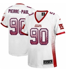 Women's Nike New York Giants #90 Jason Pierre-Paul Elite White Drift Fashion NFL Jersey