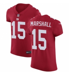 Men's Nike New York Giants #15 Brandon Marshall Red Alternate Vapor Untouchable Elite Player NFL Jersey