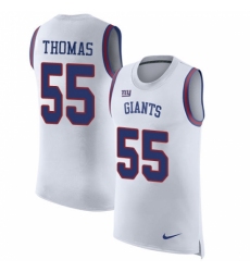 Men's Nike New York Giants #55 J.T. Thomas Limited White Rush Player Name & Number Tank Top NFL Jersey