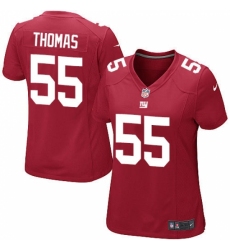 Women's Nike New York Giants #55 J.T. Thomas Game Red Alternate NFL Jersey