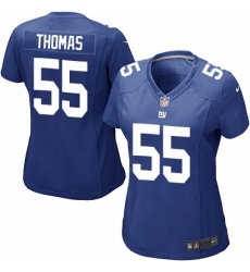 Women's Nike New York Giants #55 J.T. Thomas Game Royal Blue Team Color NFL Jersey