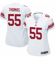 Women's Nike New York Giants #55 J.T. Thomas Game White NFL Jersey