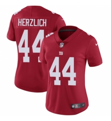 Women's Nike New York Giants #44 Mark Herzlich Red Alternate Vapor Untouchable Limited Player NFL Jersey