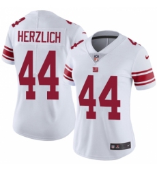Women's Nike New York Giants #44 Mark Herzlich White Vapor Untouchable Limited Player NFL Jersey