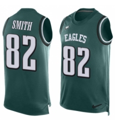 Men's Nike Philadelphia Eagles #82 Torrey Smith Limited Midnight Green Player Name & Number Tank Top NFL Jersey