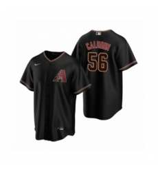 Men's Arizona Diamondbacks #56 Kole Calhoun Nike Black Replica Alternate Jersey