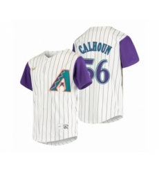 Men's Arizona Diamondbacks #56 Kole Calhoun Nike Cream 2020 Cooperstown Collection Alternate Jersey