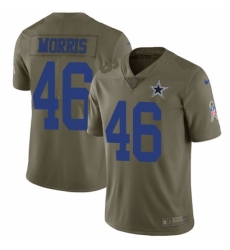 Men's Nike Dallas Cowboys #46 Alfred Morris Limited Olive 2017 Salute to Service NFL Jersey