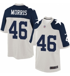 Men's Nike Dallas Cowboys #46 Alfred Morris Limited White Throwback Alternate NFL Jersey