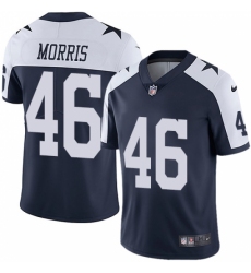 Men's Nike Dallas Cowboys #46 Alfred Morris Navy Blue Throwback Alternate Vapor Untouchable Limited Player NFL Jersey