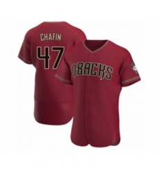 Men's Andrew Chafin #47 Arizona Diamondbacks Authentic Crimson Alternate Jersey