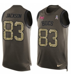 Men's Nike Tampa Bay Buccaneers #83 Vincent Jackson Limited Green Salute to Service Tank Top NFL Jersey