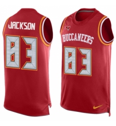 Men's Nike Tampa Bay Buccaneers #83 Vincent Jackson Limited Red Player Name & Number Tank Top NFL Jersey
