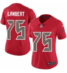 Women's Nike Tampa Bay Buccaneers #75 Davonte Lambert Limited Red Rush Vapor Untouchable NFL Jersey