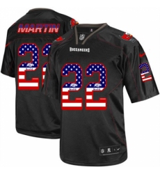 Men's Nike Tampa Bay Buccaneers #22 Doug Martin Elite Black USA Flag Fashion NFL Jersey