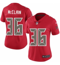Women's Nike Tampa Bay Buccaneers #36 Robert McClain Limited Red Rush Vapor Untouchable NFL Jersey