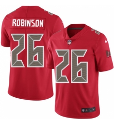 Men's Nike Tampa Bay Buccaneers #26 Josh Robinson Limited Red Rush Vapor Untouchable NFL Jersey