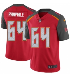 Men's Nike Tampa Bay Buccaneers #64 Kevin Pamphile Red Team Color Vapor Untouchable Limited Player NFL Jersey