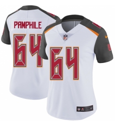 Women's Nike Tampa Bay Buccaneers #64 Kevin Pamphile White Vapor Untouchable Limited Player NFL Jersey