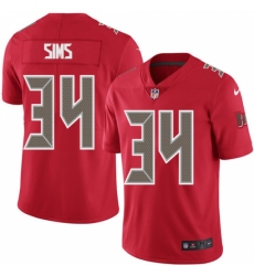 Youth Nike Tampa Bay Buccaneers #34 Charles Sims Limited Red Rush Vapor Untouchable NFL Jersey