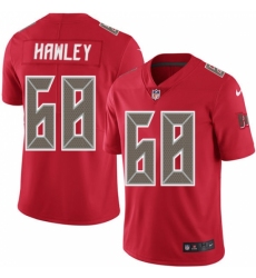 Men's Nike Tampa Bay Buccaneers #68 Joe Hawley Limited Red Rush Vapor Untouchable NFL Jersey