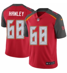 Men's Nike Tampa Bay Buccaneers #68 Joe Hawley Red Team Color Vapor Untouchable Limited Player NFL Jersey
