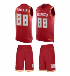 Men's Nike Tampa Bay Buccaneers #88 Luke Stocker Limited Red Tank Top Suit NFL Jersey