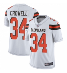 Men's Nike Cleveland Browns #34 Isaiah Crowell White Vapor Untouchable Limited Player NFL Jersey