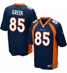 Men's Nike Denver Broncos #85 Virgil Green Game Navy Blue Alternate NFL Jersey