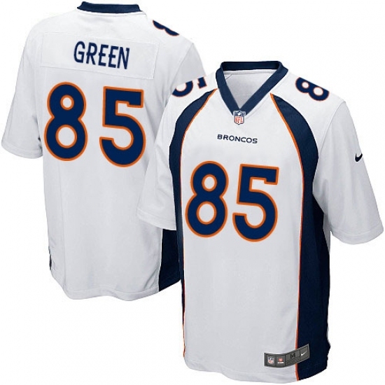 Men's Nike Denver Broncos #85 Virgil Green Game White NFL Jersey Men's Nike Denver Broncos #85 Virgil Green Game White NFL Jersey