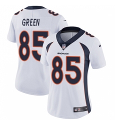 Women's Nike Denver Broncos #85 Virgil Green White Vapor Untouchable Limited Player NFL Jersey