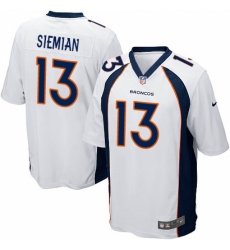 Men's Nike Denver Broncos #13 Trevor Siemian Game White NFL Jersey