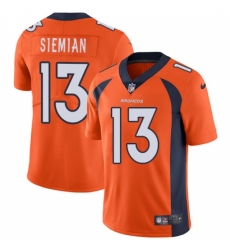 Men's Nike Denver Broncos #13 Trevor Siemian Orange Team Color Vapor Untouchable Limited Player NFL Jersey