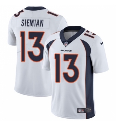Men's Nike Denver Broncos #13 Trevor Siemian White Vapor Untouchable Limited Player NFL Jersey