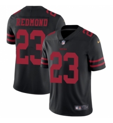Men's Nike San Francisco 49ers #23 Will Redmond Black Alternate Vapor Untouchable Limited Player NFL Jersey