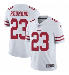 Men's Nike San Francisco 49ers #23 Will Redmond White Vapor Untouchable Limited Player NFL Jersey