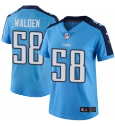 Women's Nike Tennessee Titans #58 Erik Walden Light Blue Team Color Vapor Untouchable Elite Player NFL Jersey