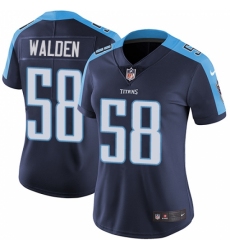 Women's Nike Tennessee Titans #58 Erik Walden Navy Blue Alternate Vapor Untouchable Limited Player NFL Jersey