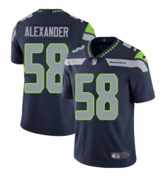 Men's Nike Seattle Seahawks #58 D.J. Alexander Navy Blue Team Color Vapor Untouchable Limited Player NFL Jersey