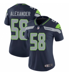 Women's Nike Seattle Seahawks #58 D.J. Alexander Navy Blue Team Color Vapor Untouchable Limited Player NFL Jersey